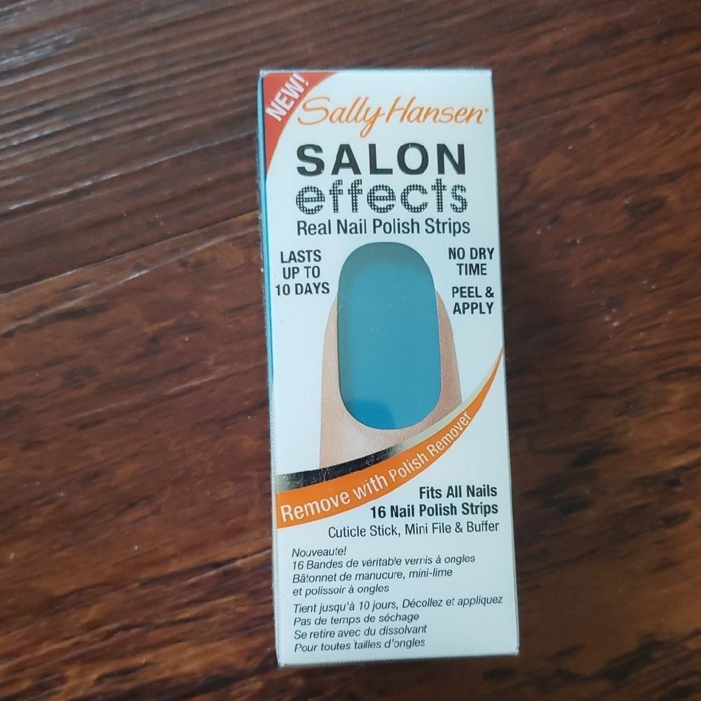 NWT Sally Hansen Salon Effects Teal Chic Feminine DIY Trendy Nail Polish Strips